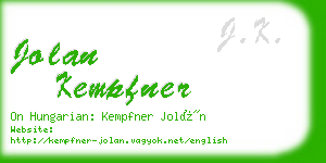 jolan kempfner business card